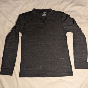 Sonoma Charcoal Textured Long Sleeve Top